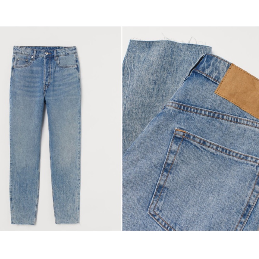 High Waisted Slim Mom Ankle Jeans